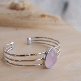 Laninha Bracelet ~ Rose quartz ~ Gold Plated 18k or Silver Plated ~ MB045B
