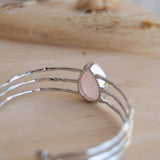 Laninha Bracelet ~ Rose quartz ~ Gold Plated 18k or Silver Plated ~ MB045B