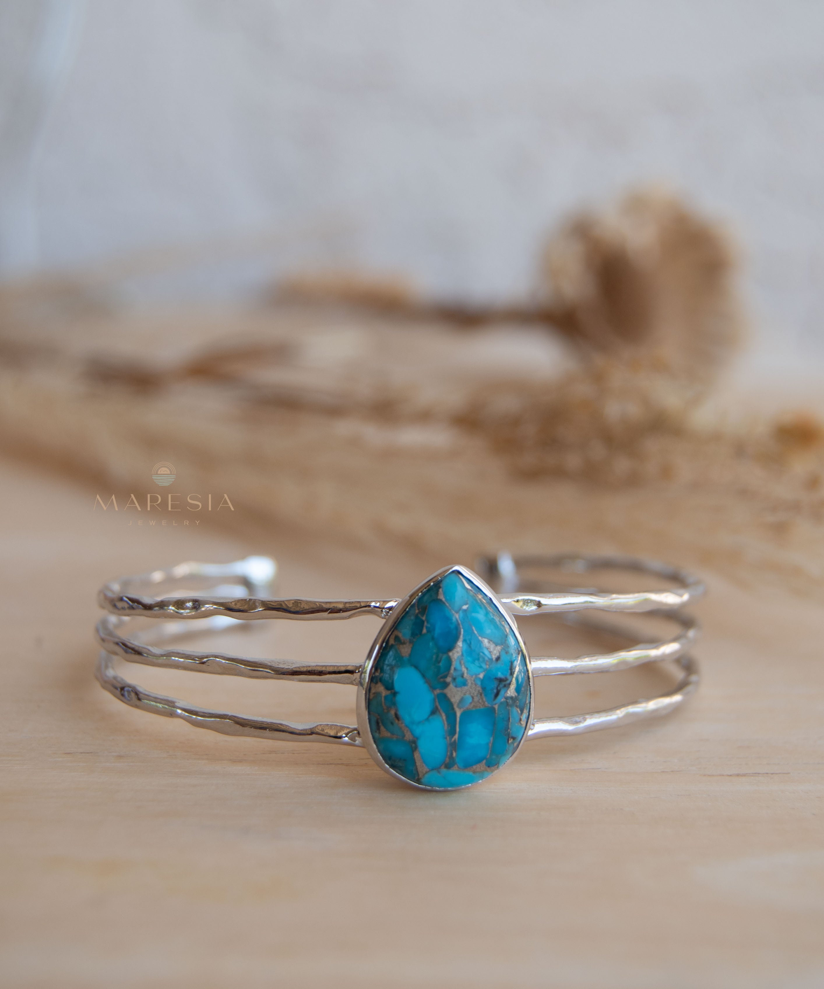Laninha Bracelet ~ Copper Turquoise ~ Gold Plated 18k or Silver Rodhium  Plated ~ MB044 - Maresia Jewelry