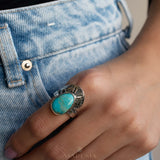 Jand Ring ~ Turquoise ~ Sterling Silver 925 ~ SMR172