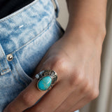 Jand Ring ~ Turquoise ~ Sterling Silver 925 ~ SMR172