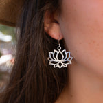 Lotus Earrings ~ 18k Gold Plated ~ ME038 - Maresia Jewelry