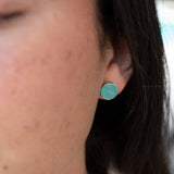 Jamy Earrings ~ Aqua Chalcedony Earrings ~ 18k Gold Plated or Silver Plated~ ME179