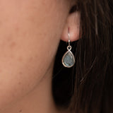 Ariel Earrings ~ Labradorite ~ 18k Gold Plated or Silver Plated ~ ME015