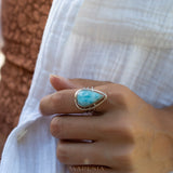 Larimar Ring ~ Sterling Silver 925 ~ MR265