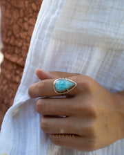 Larimar Ring ~ Sterling Silver 925 ~ MR265 - Maresia Jewelry