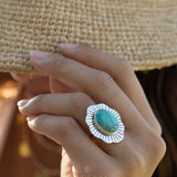Gaby Ring ~ Turquoise ~ Sterling Silver 925 ~ MR281