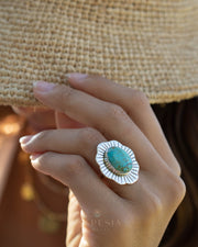 Gaby Ring ~ Turquoise ~ Sterling Silver 925 ~ MR281 - Maresia Jewelry