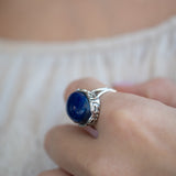 Lapis Lazuli Ring ~ Sterling Silver 925 ~ MR339