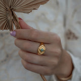 Liz Turquoise  Ring ~ 18k Gold Plated ~ MR358