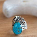 Jand Ring ~ Turquoise ~ Sterling Silver 925 ~ SMR172