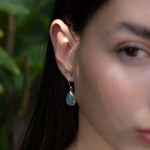 Aqua Chalcedony Earrings ~ Sterling Silver 925 ~ ME007 - Maresia Jewelry