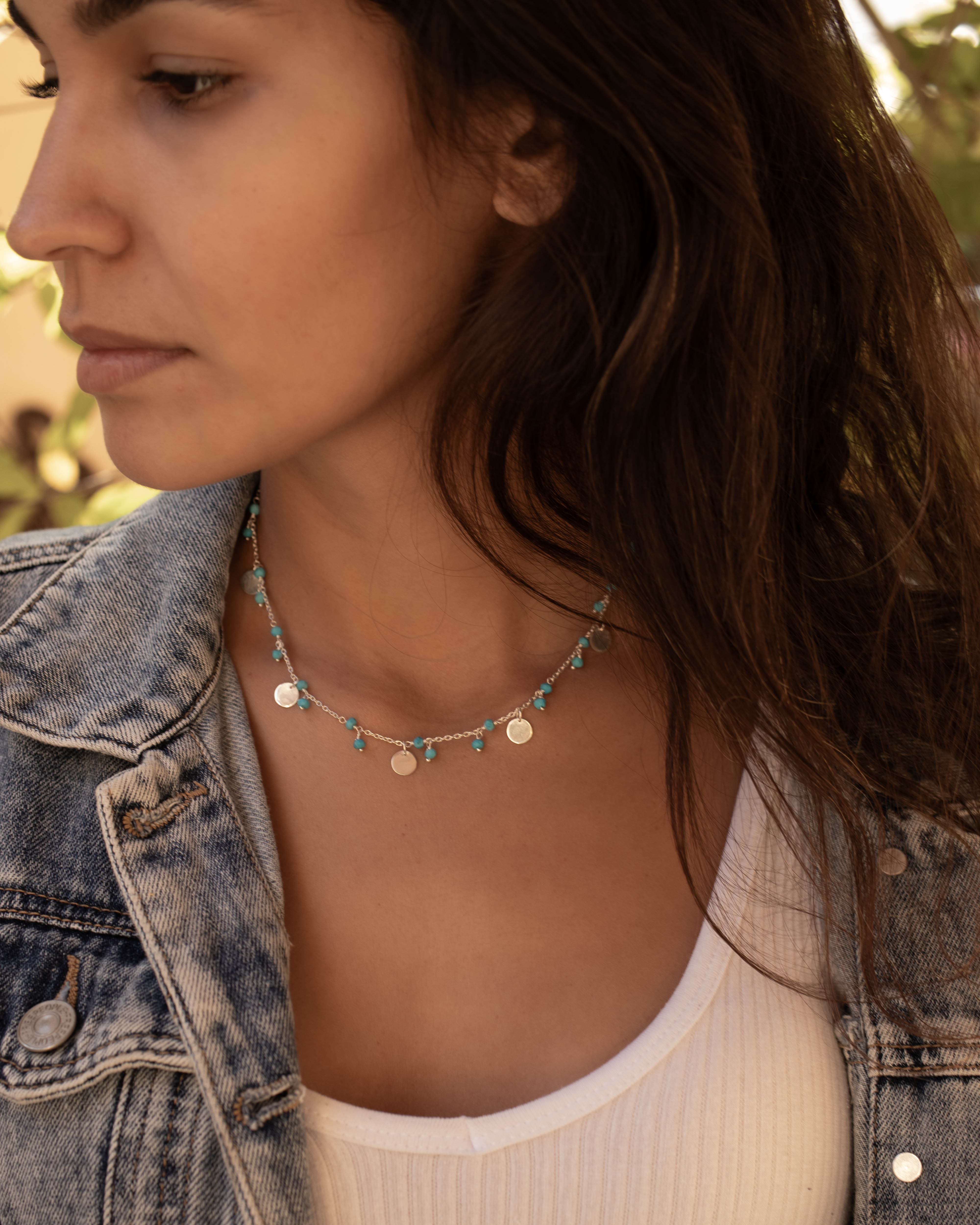 Turquoise Necklace ~ Sterling Silver 925 ~ MN005A - Maresia Jewelry