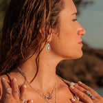 Labradorite half moon Necklace ~ Sterling Silver 925 ~Jewelry ~ Gift For Her ~ Minimalist~ Handmade~ Thin Chain~ Delicate ~Layered ~ MN090