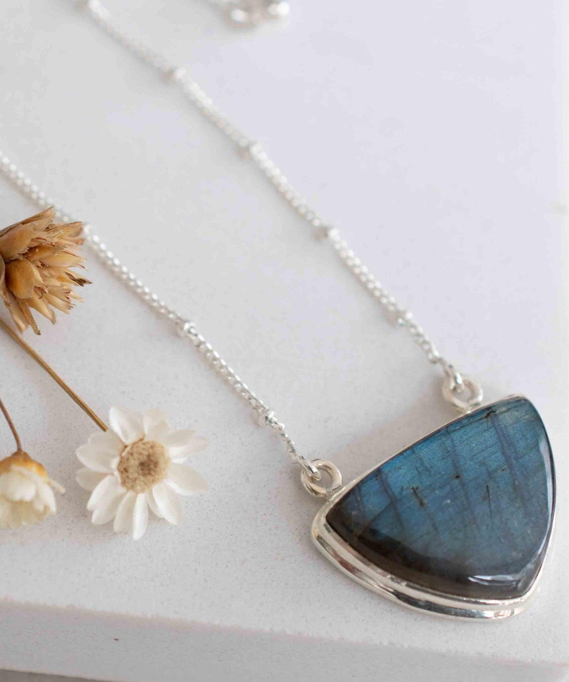 Labradorite half moon Necklace ~ Sterling Silver 925 ~Jewelry ~ Gift For Her ~ Minimalist~ Handmade~ Thin Chain~ Delicate ~Layered ~ MN090