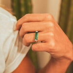 Carine Ring ~ Green Tourmaline Hydro ~ Sterling Silver 925 ~MR231