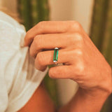Carine Ring ~ Green Tourmaline Hydro ~ Sterling Silver 925 ~MR231