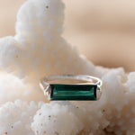 Carine Ring ~ Green Tourmaline Hydro ~ Sterling Silver 925 ~MR231