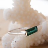 Carine Ring ~ Green Tourmaline Hydro ~ Sterling Silver 925 ~MR231