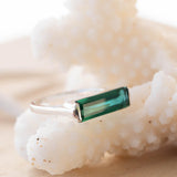 Carine Ring ~ Green Tourmaline Hydro ~ Sterling Silver 925 ~MR231