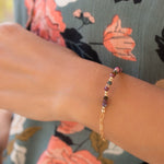 Tourmaline Bracelet ~ Gold Filled or Sterling Silver 925 ~ Handmade ~ Hippie ~Bohemian ~Jewelry ~Stackable MB016