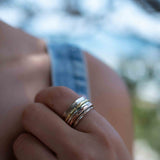 Meditation Ring ~ Spinner Ring~ Spinning ~ Yoga~ Anxiety ~ Anti Stress ~ Thin Band ~ Sterling Silver 925 ~Handmade ~Copper ~Bronze ~MS029