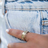 Meditation Ring ~ Spinner Ring~ Spinning ~ Yoga~ Anxiety ~ Anti Stress ~ Thin Band ~ Sterling Silver 925 ~Handmade ~Copper ~Bronze ~MS029