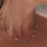 Moonstone, Garnet, Amethyst Choker ~ Gold Vermeil or Sterling Silver ~ Choker ~ Jewelry ~ Gift For Her ~ Minimalist~ Handmade~MN109