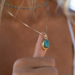 Moonstone, Labradorite, Larimar or Turquoise Pendant ~ Gold Plated over Sterling Silver ~ Necklace ~ minimalist ~ Delicate ~Everyday ~MN172A