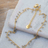 Moonstone, Labradorite, Aqua Chalcedony, Tourmaline or Turquoise Choker Necklace ~ Gold Plated 18k ~Jewelry ~ Minimalist ~Layered ~ MN135