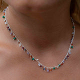 Moonstone, Garnet, Amethyst Choker ~ Gold Vermeil or Sterling Silver ~ Choker ~ Jewelry ~ Gift For Her ~ Minimalist~ Handmade~MN109