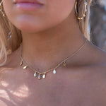 Moonstone Necklace ~ Bohemina look ~ Gold Plated over Sterling Silver ~ Handmade ~ Minimalist ~MN161