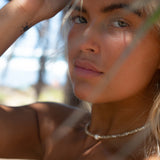 Fresh Water Pearl & Mother of Pearl necklace~ Sterling Silver 925 or Gold Filled~Choker ~ Jewelry ~ Gift For Her ~Minimalist~Handmade MN158