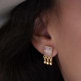 Rose Quartz Earrings ~ Sterling Silver or 18k Gold Plated over Sterling Silver ~ Stud ~ Jewelry ~ Natural ~ Minimalist Everyday ~ ME2