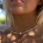 Fresh Water Pearl & Mother of Pearl necklace~ Sterling Silver 925 or Gold Filled~Choker ~ Jewelry ~ Gift For Her ~Minimalist~Handmade MN158