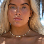 Fresh Water Pearl & Mother of Pearl necklace~ Sterling Silver 925 or Gold Filled~Choker ~ Jewelry ~ Gift For Her ~Minimalist~Handmade MN158