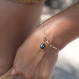 Tahitian Pearl Bracelet ~ Gold Filled or Sterling Silver 925 ~ Handmade ~ Hippie ~Bohemian ~Jewelry ~Stackable MB0