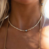 Tahitian Pearl & Mother of Pearl necklace~ Sterling Silver 925 or Gold Filled~Choker ~ Jewelry ~ Gift For Her ~Minimalist~Handmade MN159