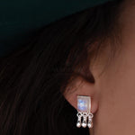 Delicate Moonstone Earrings ~ Sterling Silver 925 or Gold Plated over Sterling Silver ~ Gemstone ~ Post ~ Stud ~Handmade ~ Jewelry ~ ME229