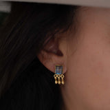 Delicate Labradorite Earrings ~ Sterling Silver 925 or Gold Plated over Sterling Silver ~ Gemstone ~ Post ~ Stud ~Handmade ~ Jewelry ME228