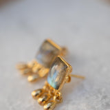 Delicate Labradorite Earrings ~ Sterling Silver 925 or Gold Plated over Sterling Silver ~ Gemstone ~ Post ~ Stud ~Handmade ~ Jewelry ME228