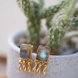 Delicate Labradorite Earrings ~ Sterling Silver 925 or Gold Plated over Sterling Silver ~ Gemstone ~ Post ~ Stud ~Handmade ~ Jewelry ME228