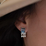 Delicate Labradorite Earrings ~ Sterling Silver 925 or Gold Plated over Sterling Silver ~ Gemstone ~ Post ~ Stud ~Handmade ~ Jewelry ME228