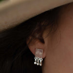 Rose Quartz Earrings ~ Sterling Silver or 18k Gold Plated over Sterling Silver ~ Stud ~ Jewelry ~ Natural ~ Minimalist Everyday ~ ME2