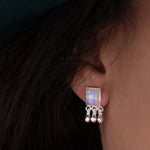 Delicate Moonstone Earrings ~ Sterling Silver 925 or Gold Plated over Sterling Silver ~ Gemstone ~ Post ~ Stud ~Handmade ~ Jewelry ~ ME229