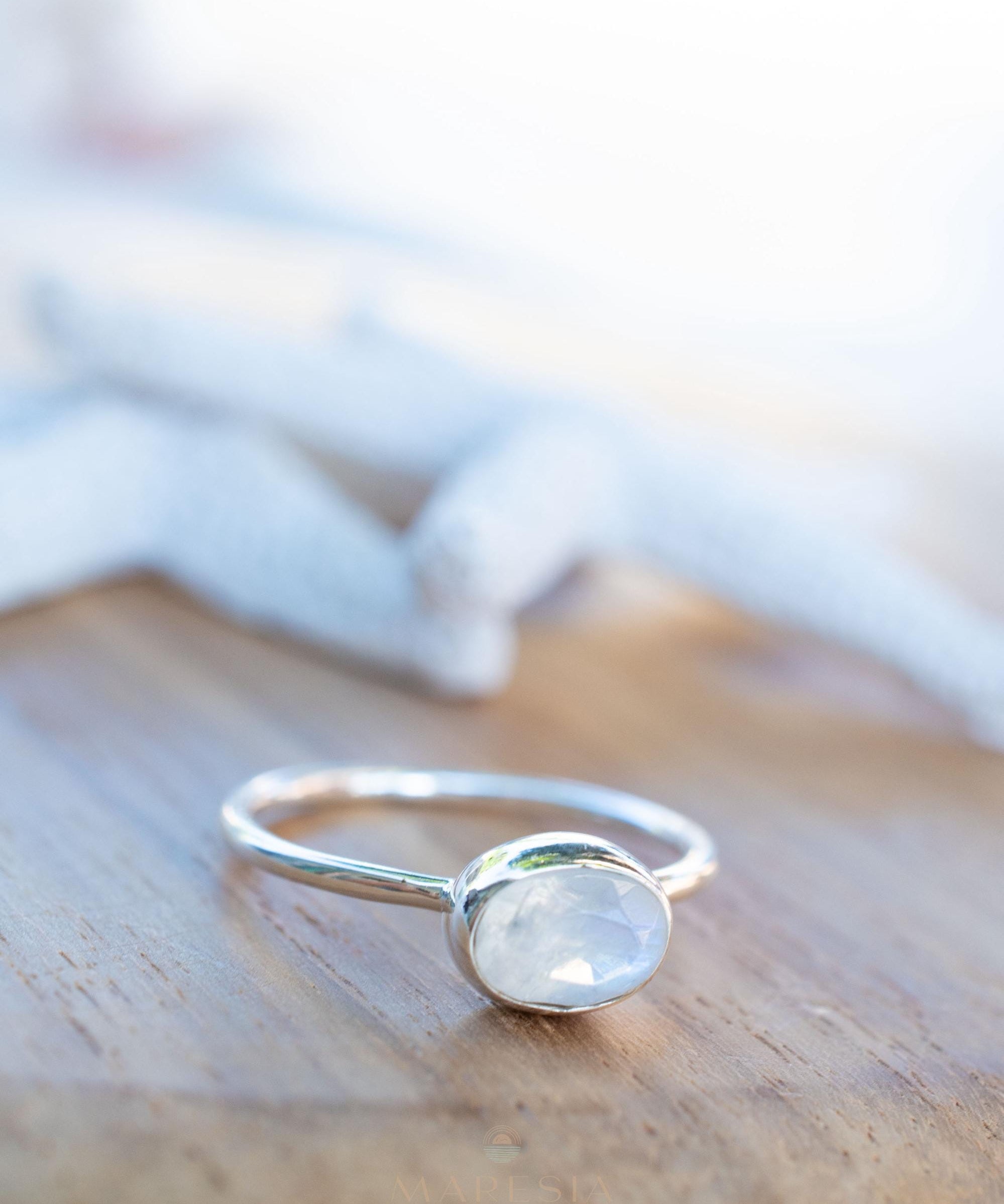 Moonstone Ring~ Sterling Silver 925 ~ Handmade ~ Gemstone ~ Hippie ~Bohemian~June Birthstone~MR346