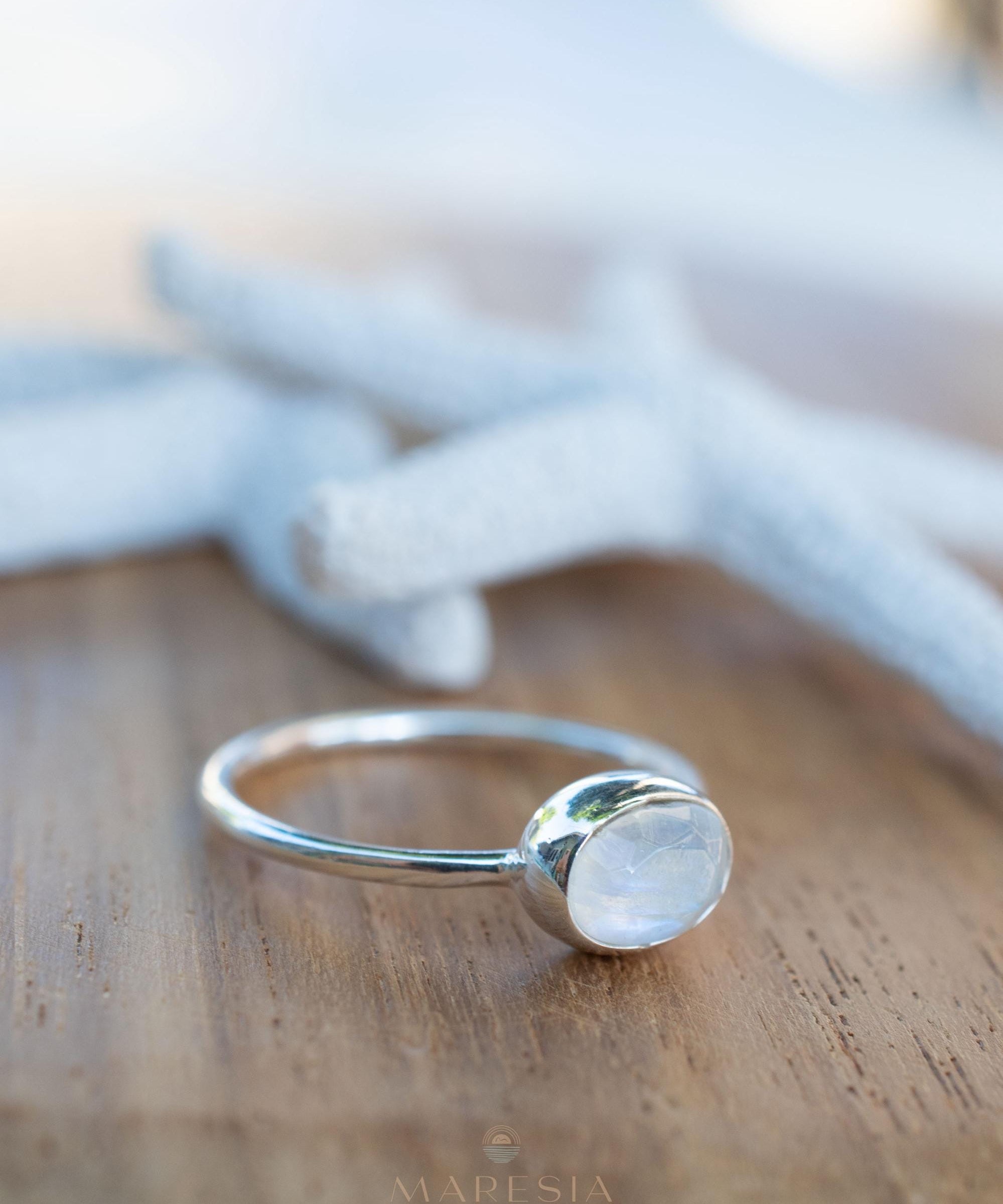 Moonstone Ring~ Sterling Silver 925 ~ Handmade ~ Gemstone ~ Hippie ~Bohemian~June Birthstone~MR346