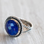 Lapis Lazuli Ring ~ Sterling Silver 925 ~ Handmade ~ Gemstone ~ Everyday ~Solitaire ~Hippie ~Bohemian ~MR340
