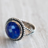 Lapis Lazuli Ring ~ Sterling Silver 925 ~ Handmade ~ Gemstone ~ Everyday ~Solitaire ~Hippie ~Bohemian ~MR340