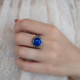 Lapis Lazuli Ring ~ Sterling Silver 925 ~ Handmade ~ Gemstone ~ Everyday ~Solitaire ~Hippie ~Bohemian ~MR340